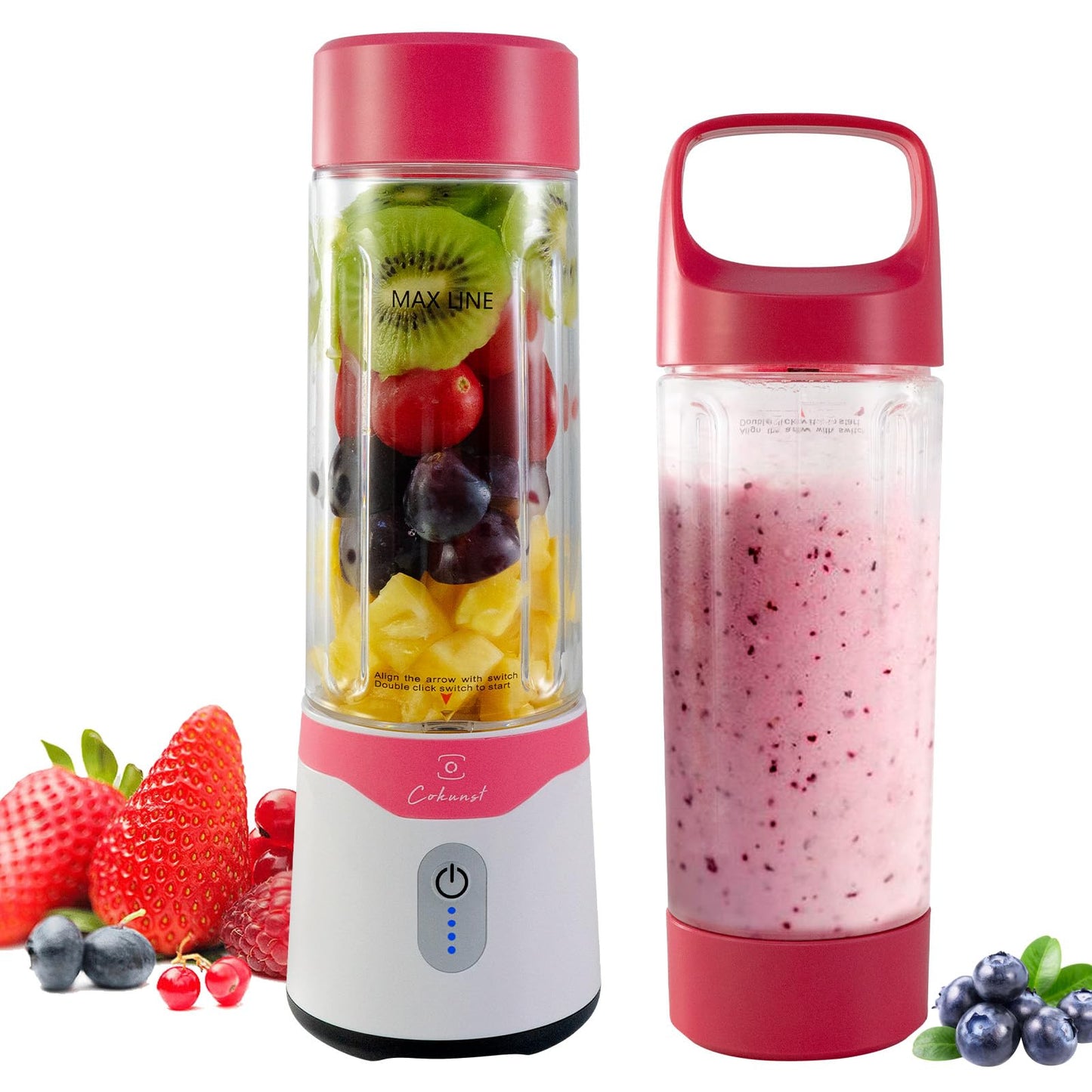 COKUNST Tragbarer Mixer für Smoothies und Shakes 530ml - Bottle World