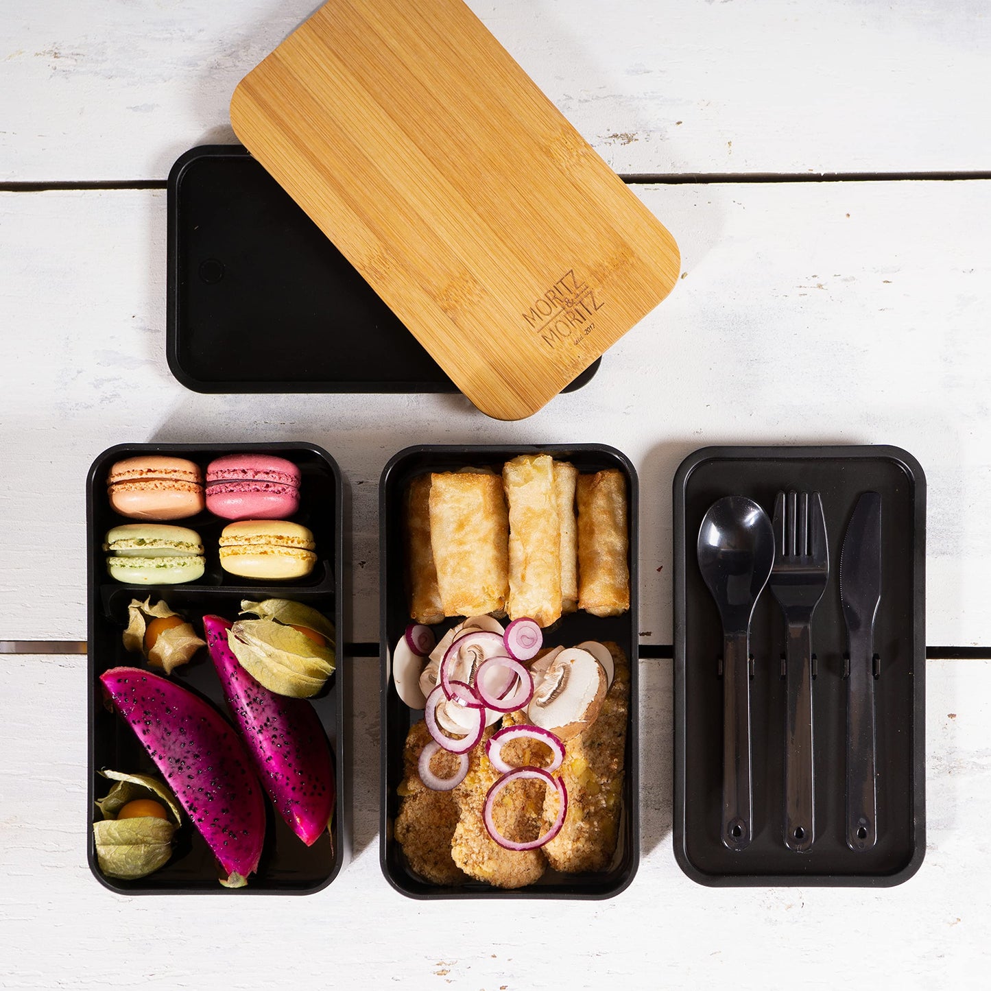 Moritz & Moritz Bento Box Kinder in Blau – Perfekte Lunchbox für Kinder und Erwachsene - Bottle World